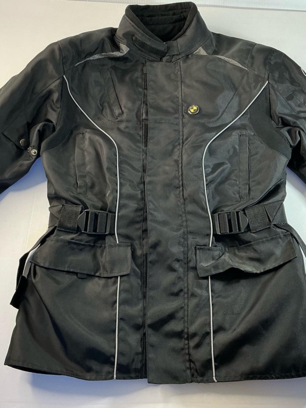 BMW Women's Black Touring Utility Jacket with Reflective Piping